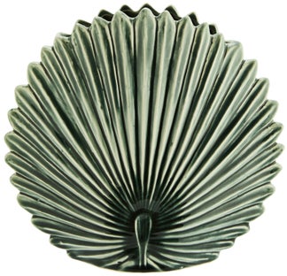 Wazon dekoracyjny Leaf Ø25 cm zielony – obraz-1