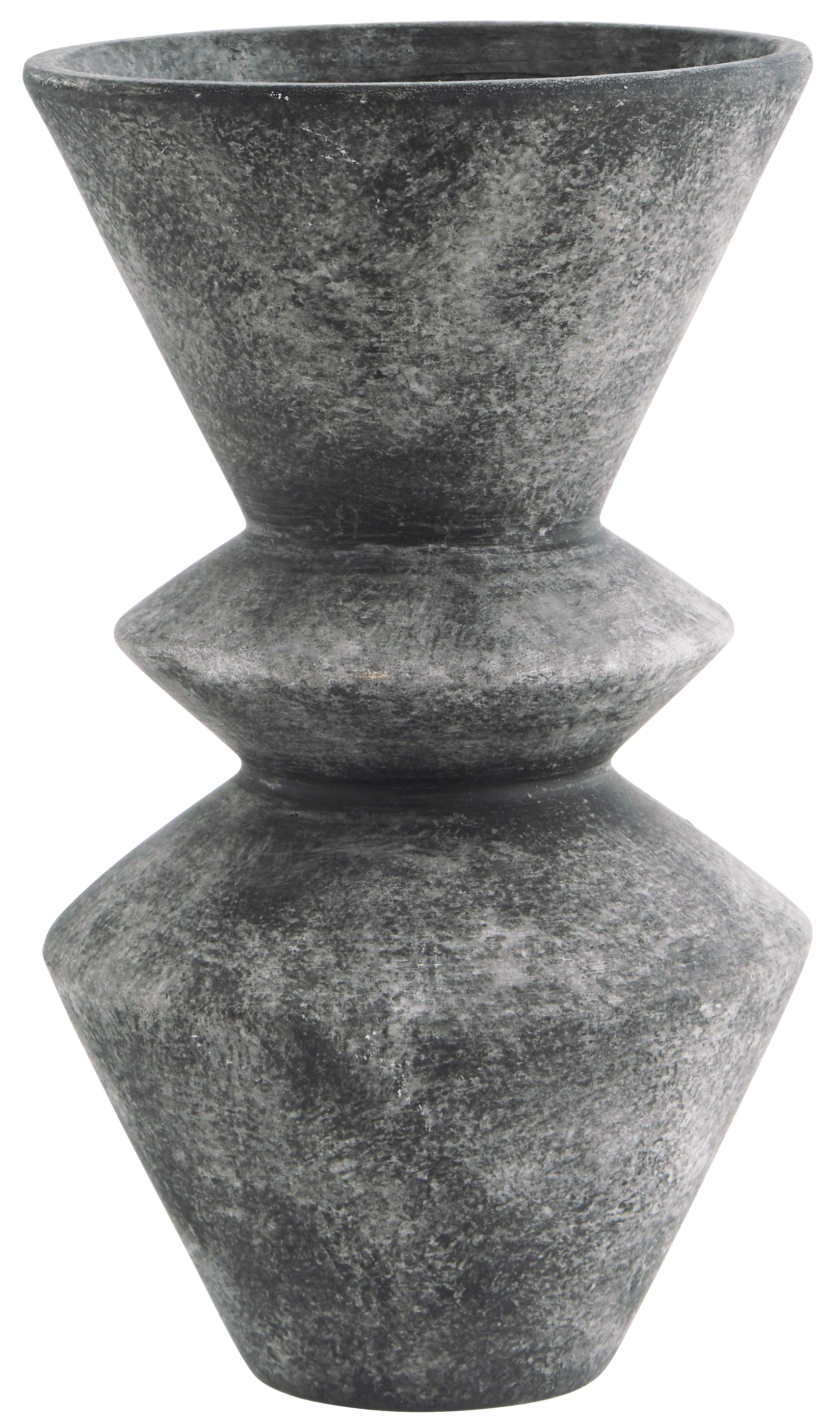 Wazon dekoracyjny Murdic Ø15x26 cm antracytowy – obraz-1