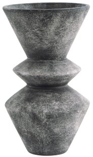 Wazon dekoracyjny Murdic Ø15x26 cm antracytowy – obraz-1