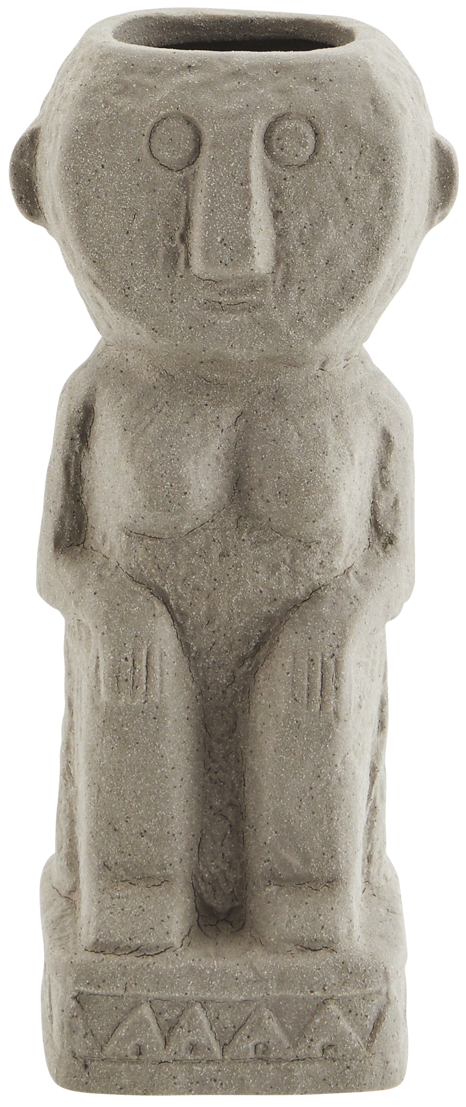Wazon dekoracyjny z kamionki szary 11x11 cm – obraz-1