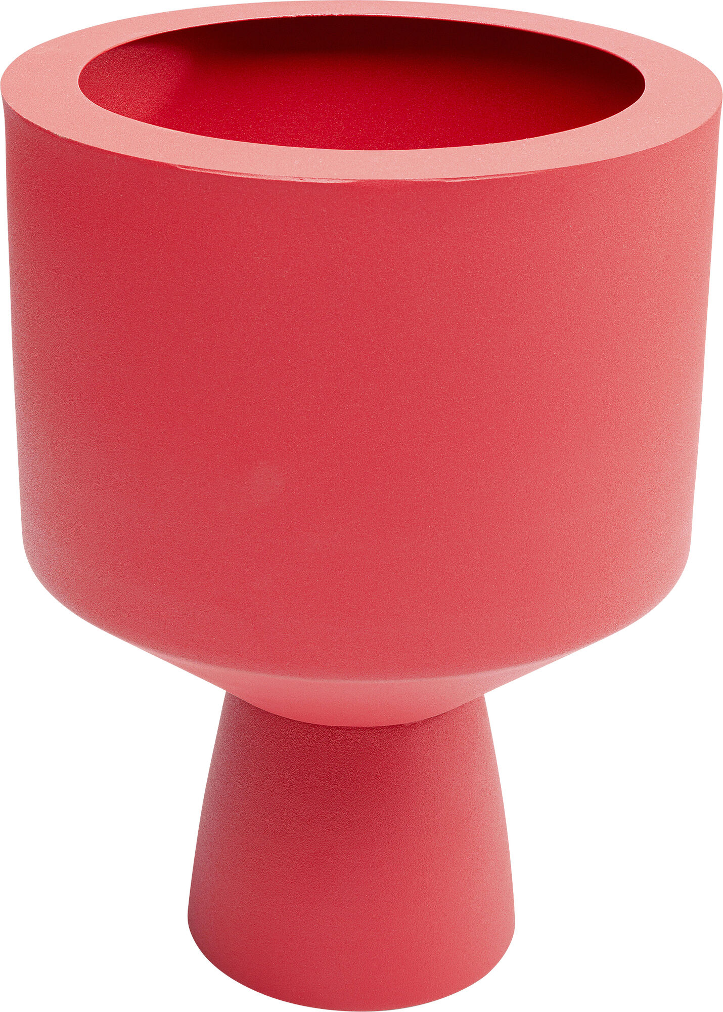 Vaza decorativa din otel Volcano Ø26x25 cm rosie – imagine-1.