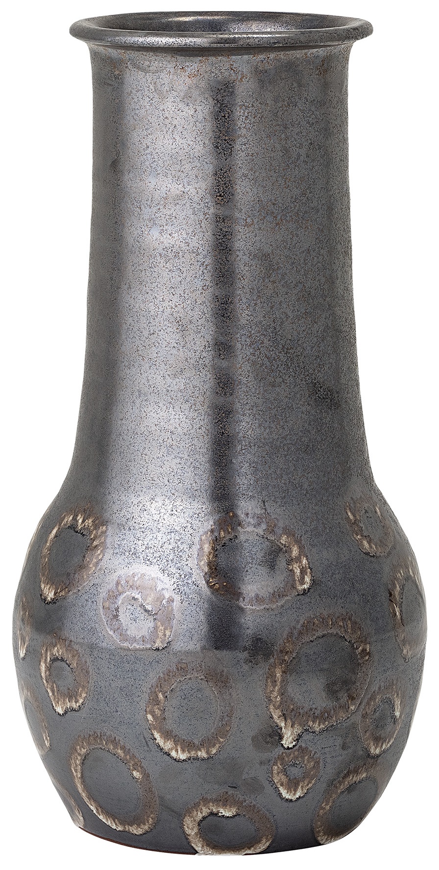 Wazon dekoracyjny terakota czarny Ø24x47 cm  – obraz-1