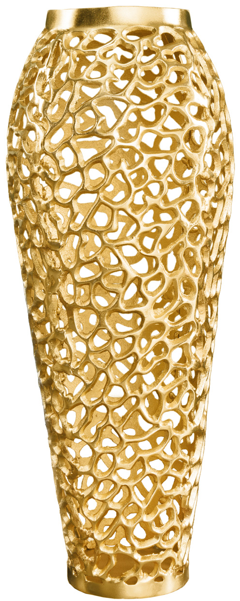 Złoty wazon dekoracyjny z aluminium stylowy do nowoczesnych wnętrz – grafika-1.