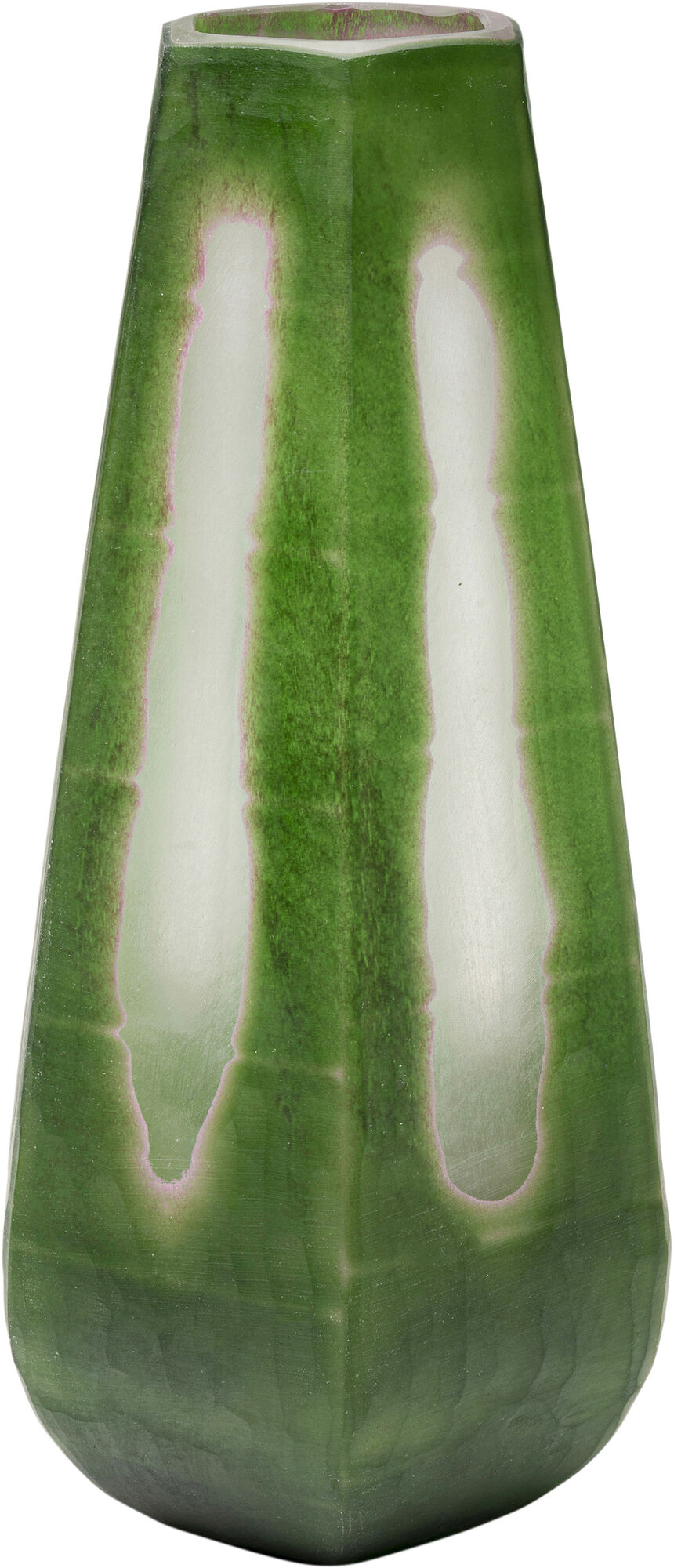 Wazon do salonu nowoczesny w kolorze zielonym 36 cm – obraz-1