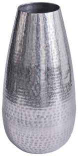 Wazon do salonu metalowy i aluminiowy srebrny o nowoczesnym stylu – grafika-1.
