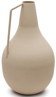 Wazon do salonu metalowy beżowy Ø36x62 cm – obraz-1