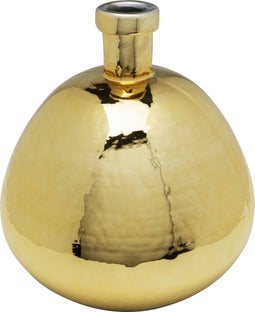 Wazon do salonu szklany złoty duży Ø30x34 cm – obraz-1