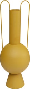 Vaza decorativa din otel Curvo 58 cm galbena – imagine-1.