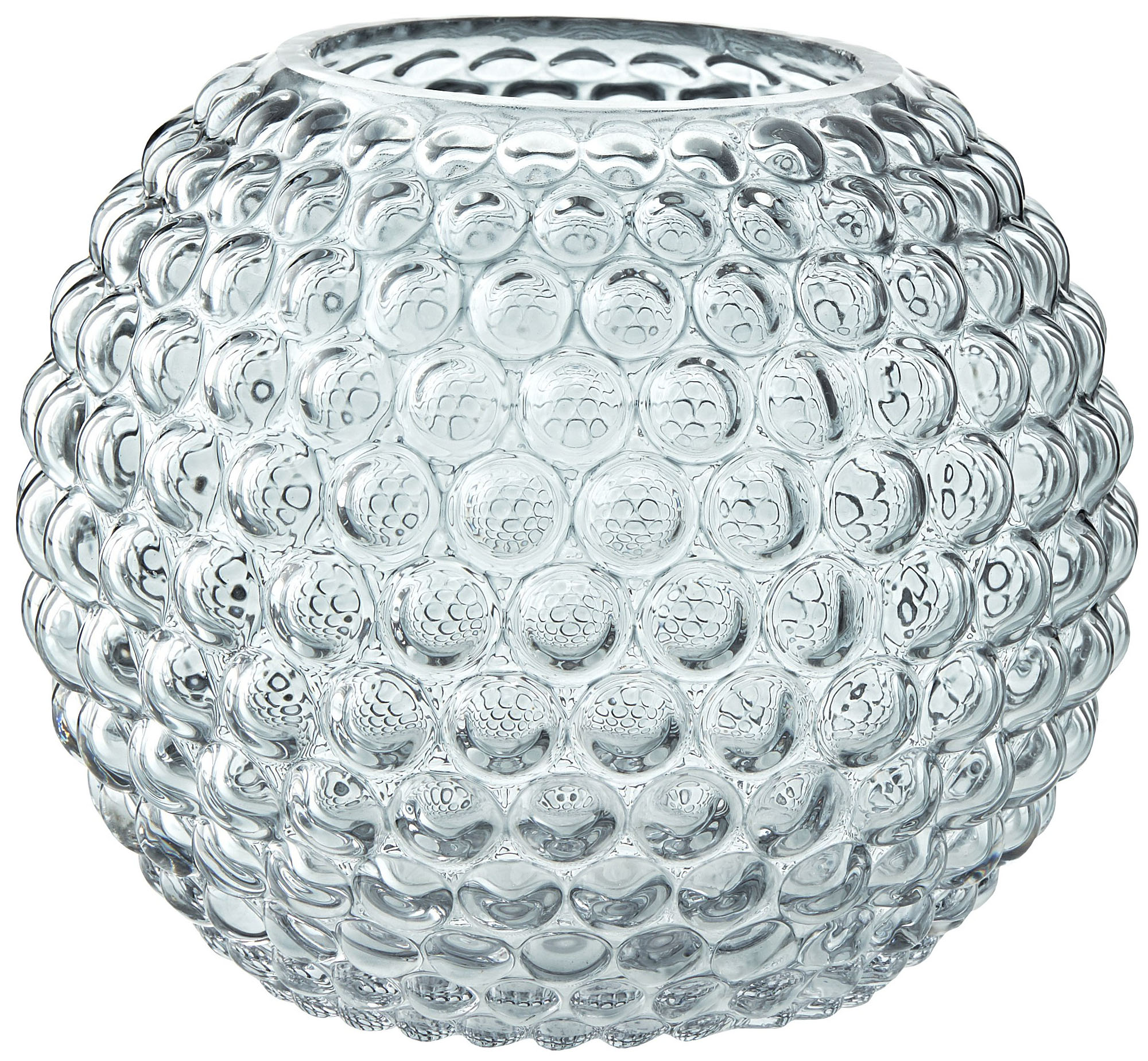 Wazon z dmuchanego szkła Ø15x13 cm szary – obraz-1