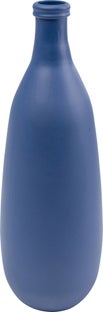 Wazon duży wysoki niebieski szkło z recyklingu Ø25x75 cm – obraz-1