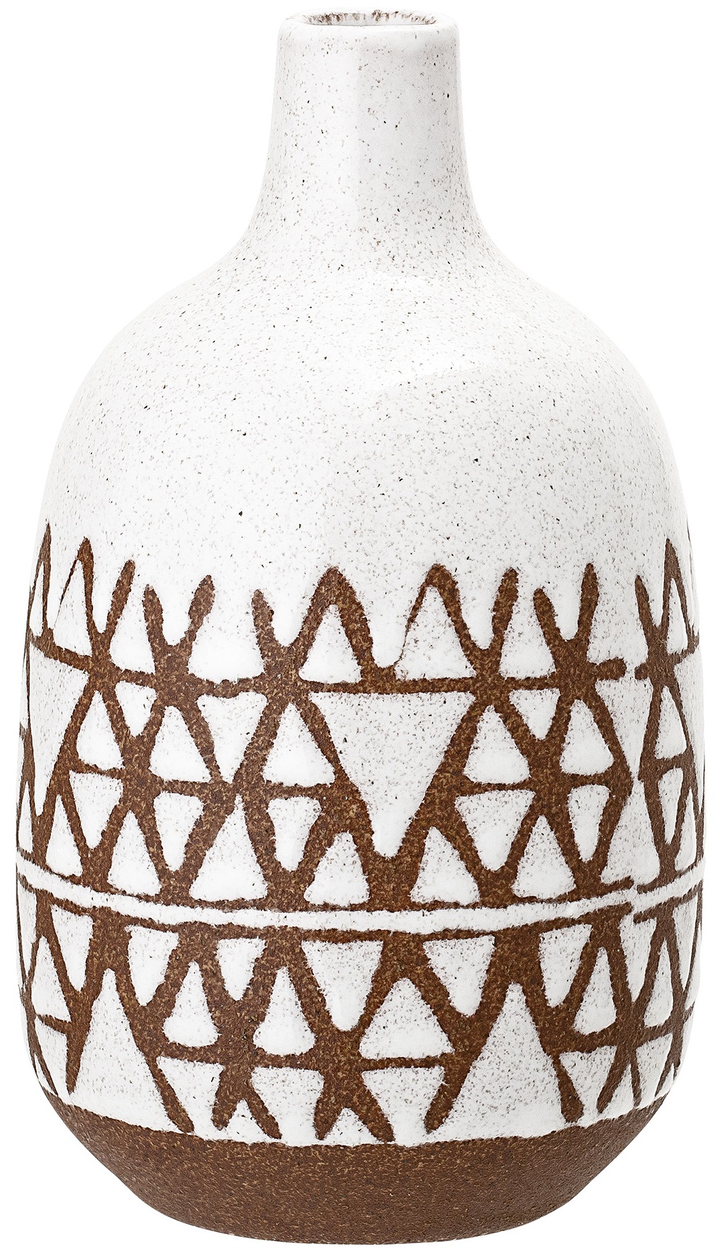 Wazon Espana Ø11x18 cm biało-brązowy  – obraz-1