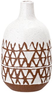 Wazon Espana Ø11x18 cm biało-brązowy – obraz-1