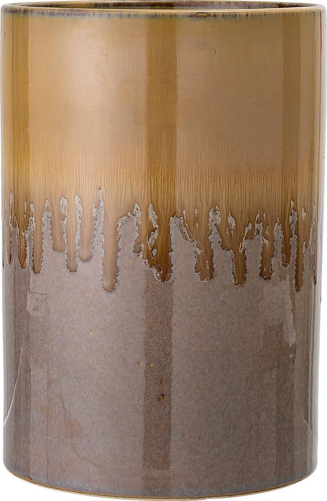 Wazon dekoracyjny brązowy Ø14x21 cm – obraz-1