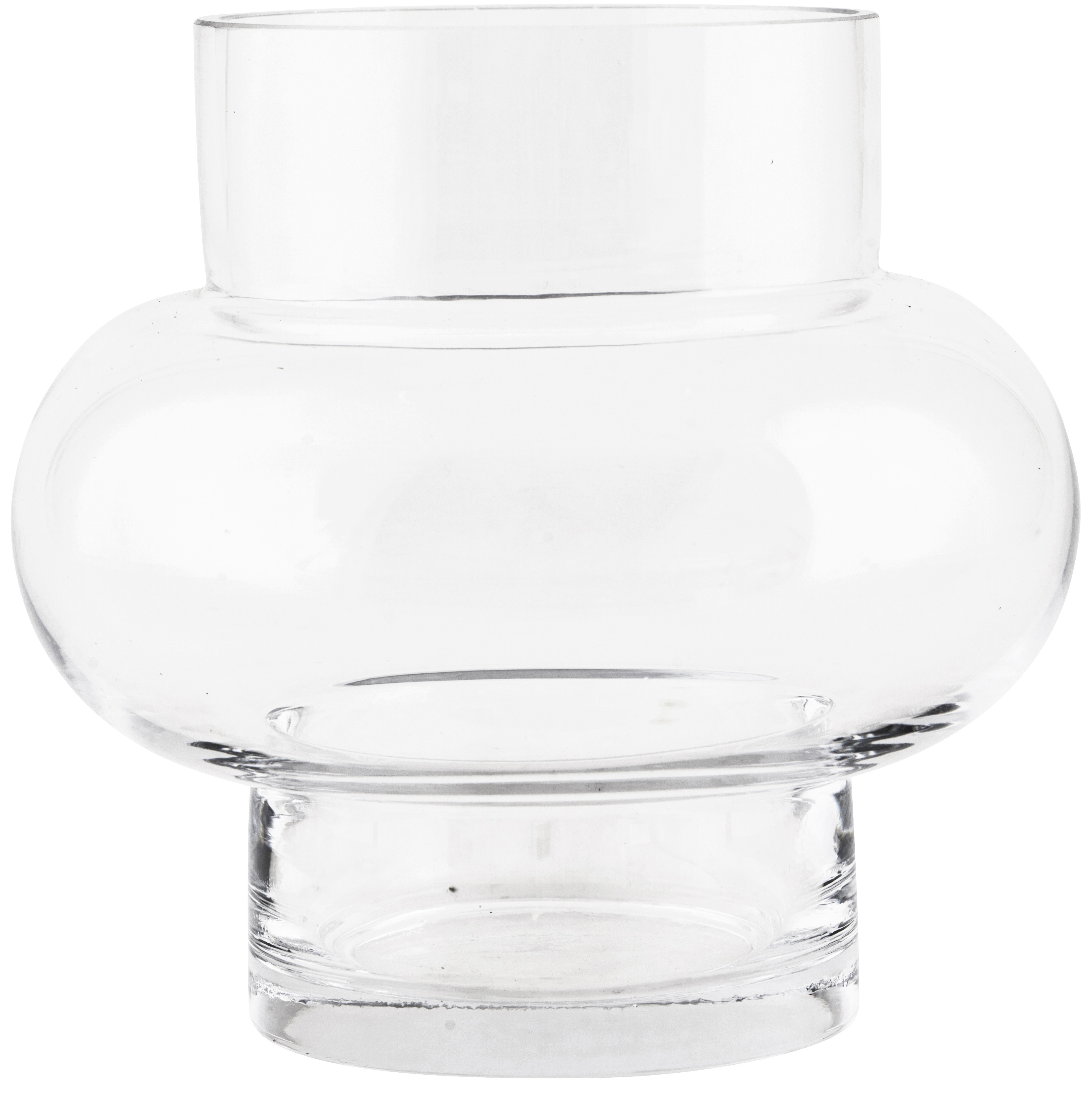 Wazon szklany transparentny 17x16 cm – obraz-1