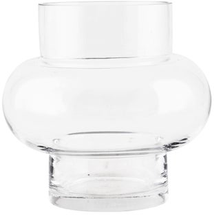 Wazon szklany transparentny 17x16 cm – obraz-1