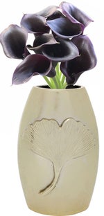 Wazon aluminiowy złoty 18x13 cm – obraz-1