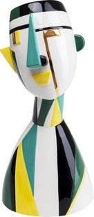 Wazon z ceramiki kolorowy 21x16 cm – obraz-1