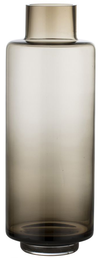 Wazon Hedria Ø11x30 cm transparentny brązowy – obraz-1