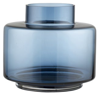 Wazon Hedria Ø18x16 cm transparentny niebieski – obraz-1