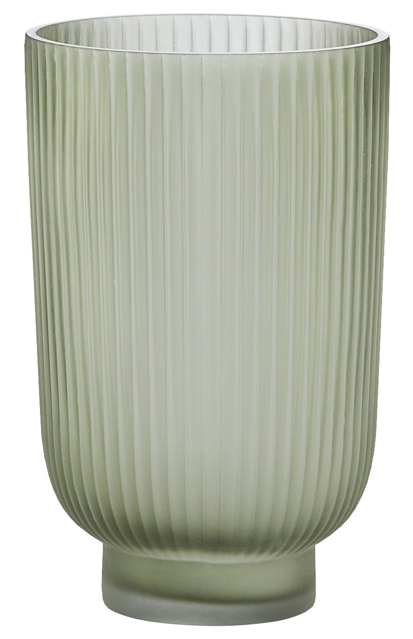 Wazon szklany ∅15x23 cm zielony – obraz-1