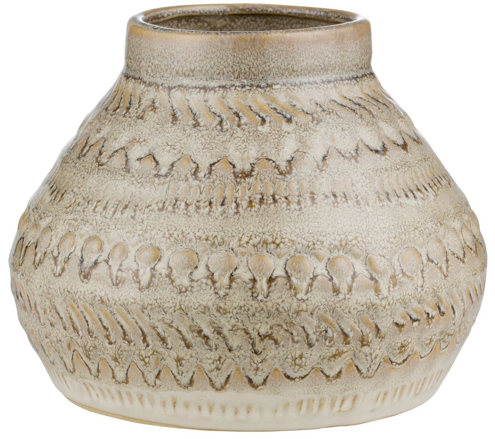 Wazon Hettie Ø18x14 cm piaskowy – obraz-1