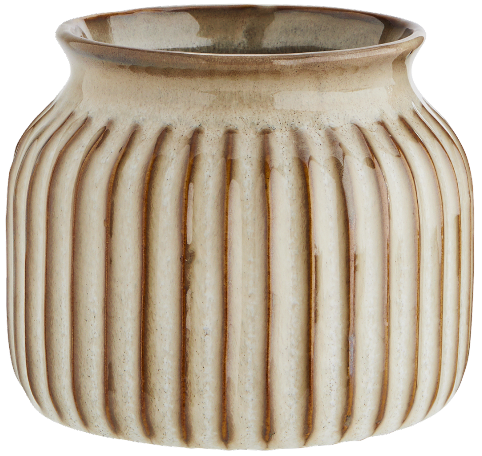 Wazon Iyla Ø14x11 cm beżowy – obraz-1