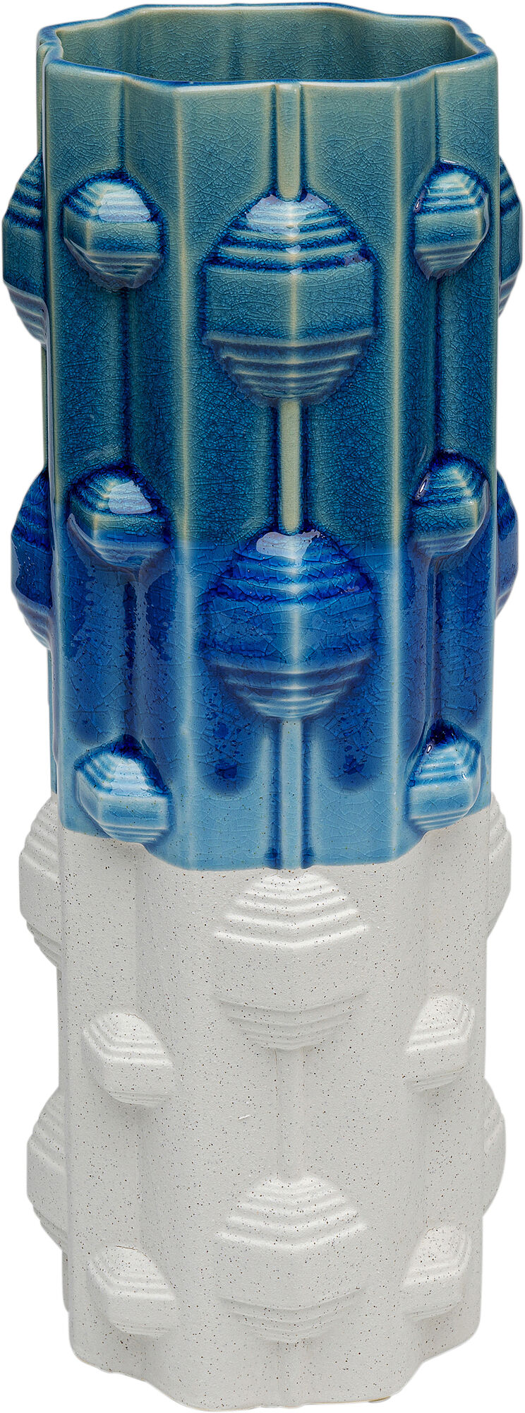 Wazon Jetstream Ø15x41 cm niebiesko-biały – obraz-1