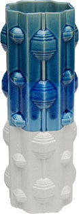 Wazon Jetstream Ø15x41 cm niebiesko-biały – obraz-1