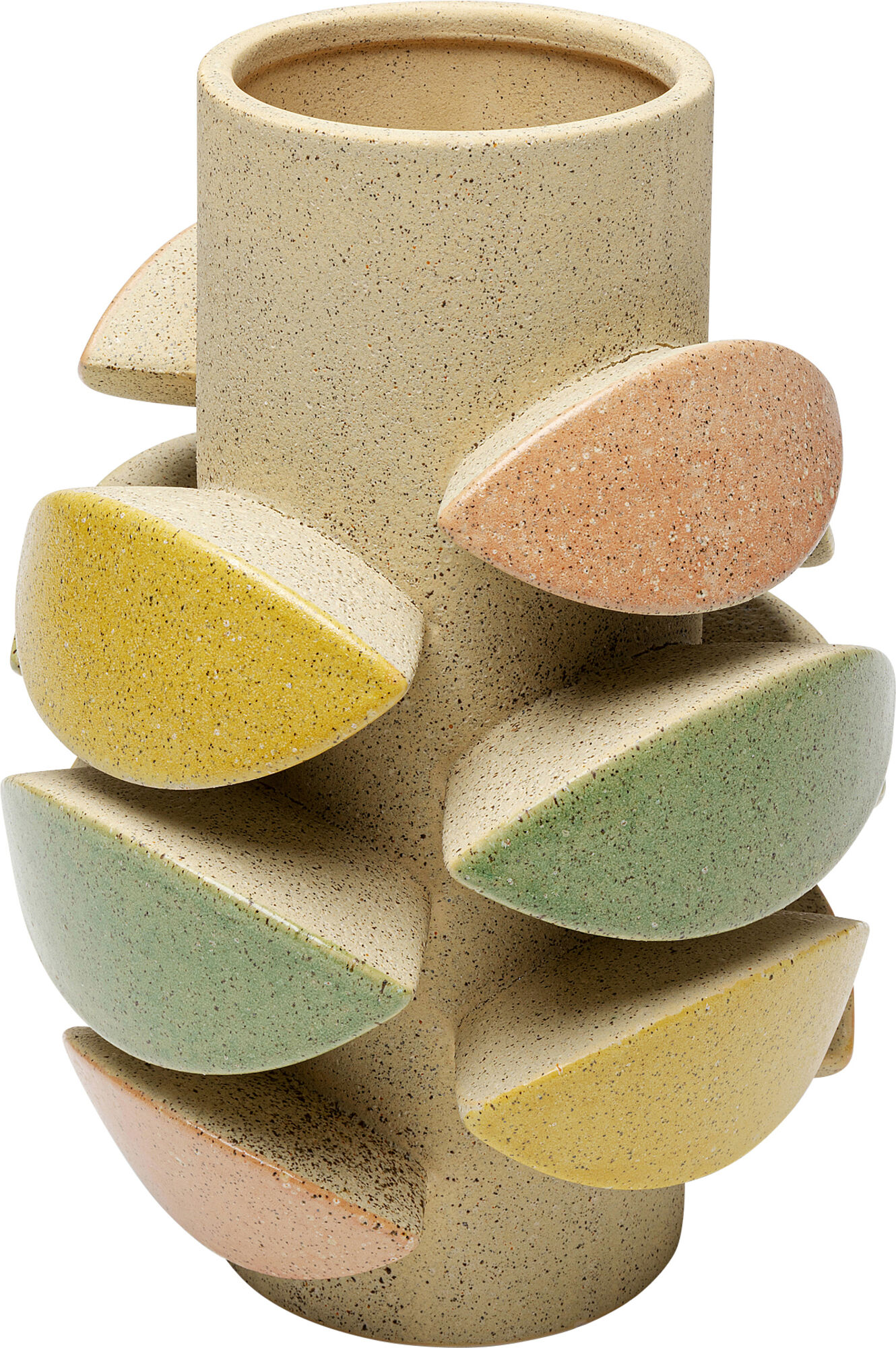 Wazon kamionkowy do salonu kolorowy Ø18x26 cm – obraz-1