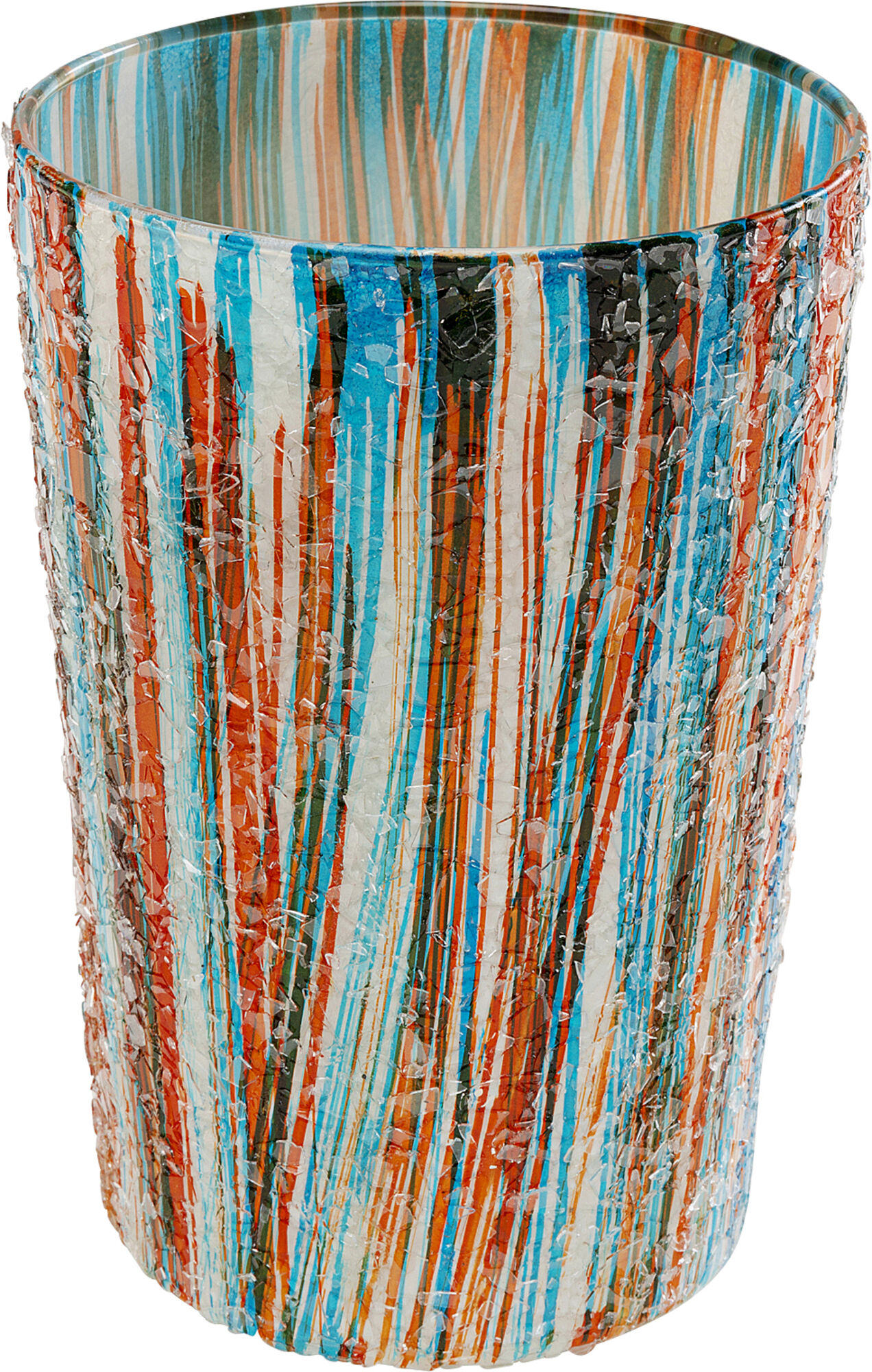 Wazon kolorowy szklany nowoczesny Ø9x13 cm – obraz-1