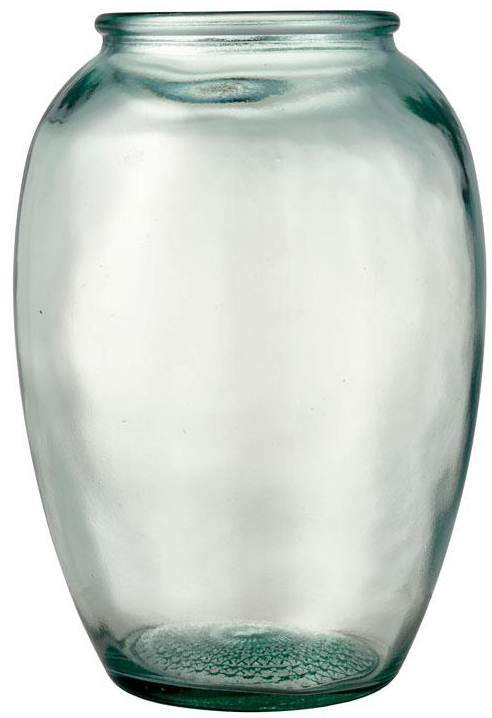 Wazon szklany zielony Ø11x25 cm – obraz-1