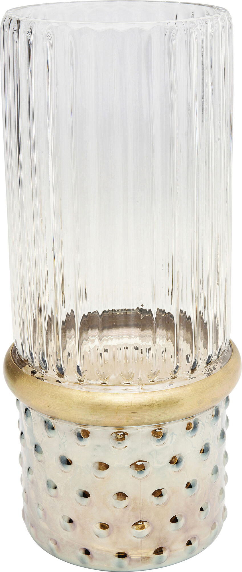 Vas LA - Cylinderformad vas i Glas/Guld, 32cm – bild-1.