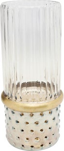 Vas LA - Cylinderformad vas i Glas/Guld, 32cm – bild-1.