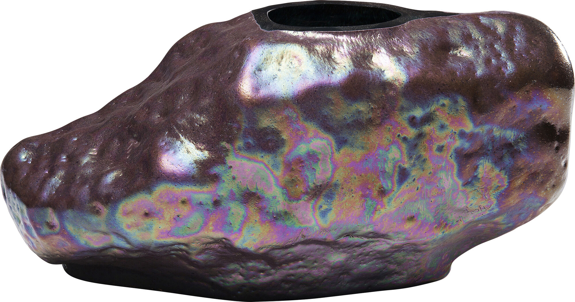 Wazon szklany kolorowy 12x34 cm – obraz-1