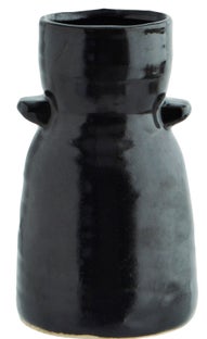 Wazon kamionkowy czarny Ø9x15 cm – obraz-1