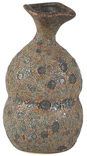 Wazon Lorena Ø7x13 cm brązowy – obraz-1