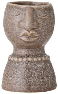 Wazon kamionkowy brązowy Ø8x14 cm – obraz-1