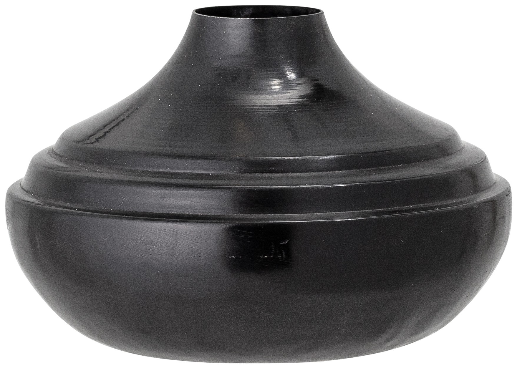 Wazon metalowy czarny Ø12x8 cm – obraz-1