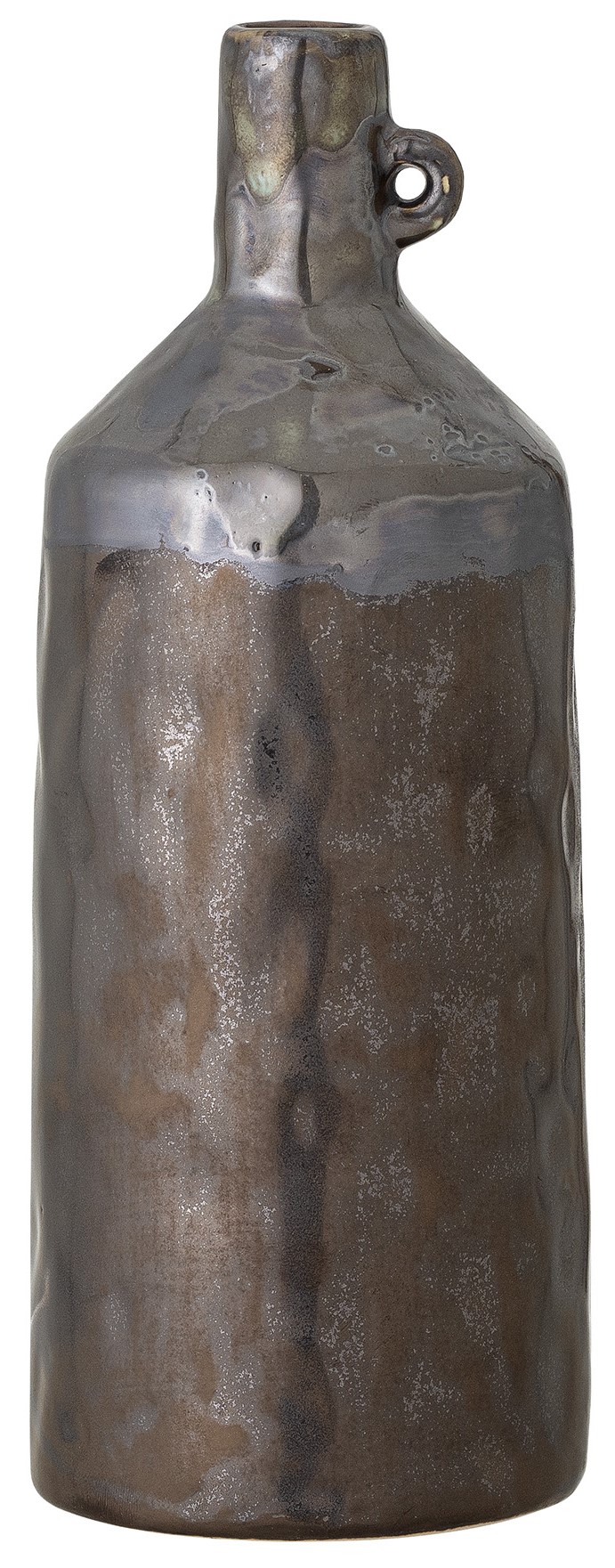Wazon z uchwytem brązowy Ø10x26 cm – obraz-1