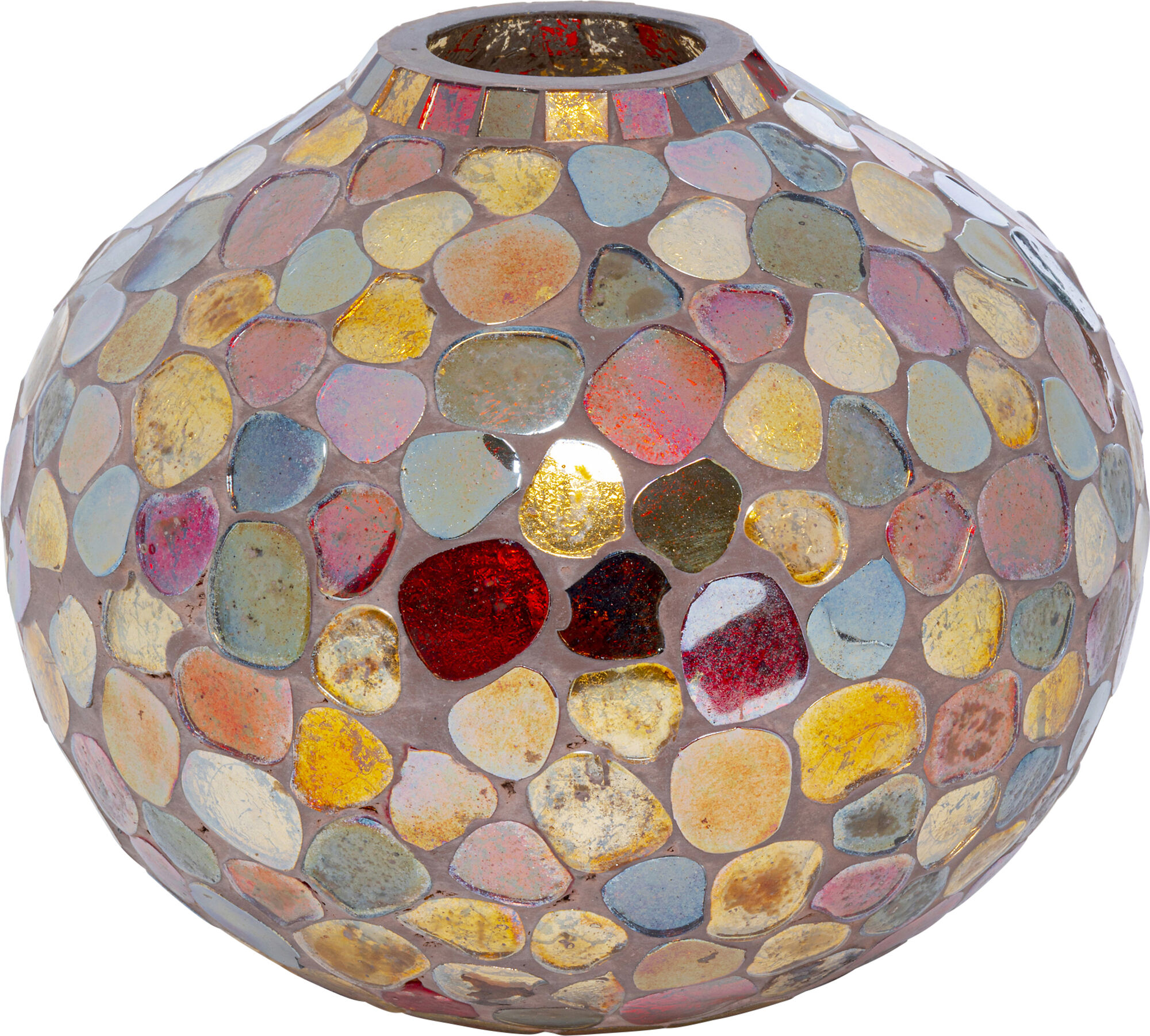 Wazon Mosaic Pebbles 20x18 cm kolorowy – obraz-1