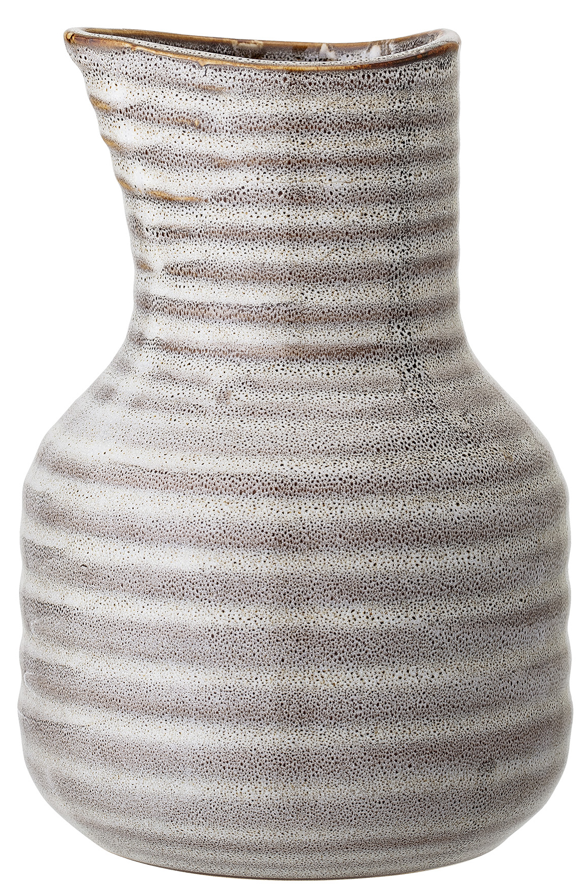 Wazon Ø13x18  cm fioletowo-beżowa – obraz-1