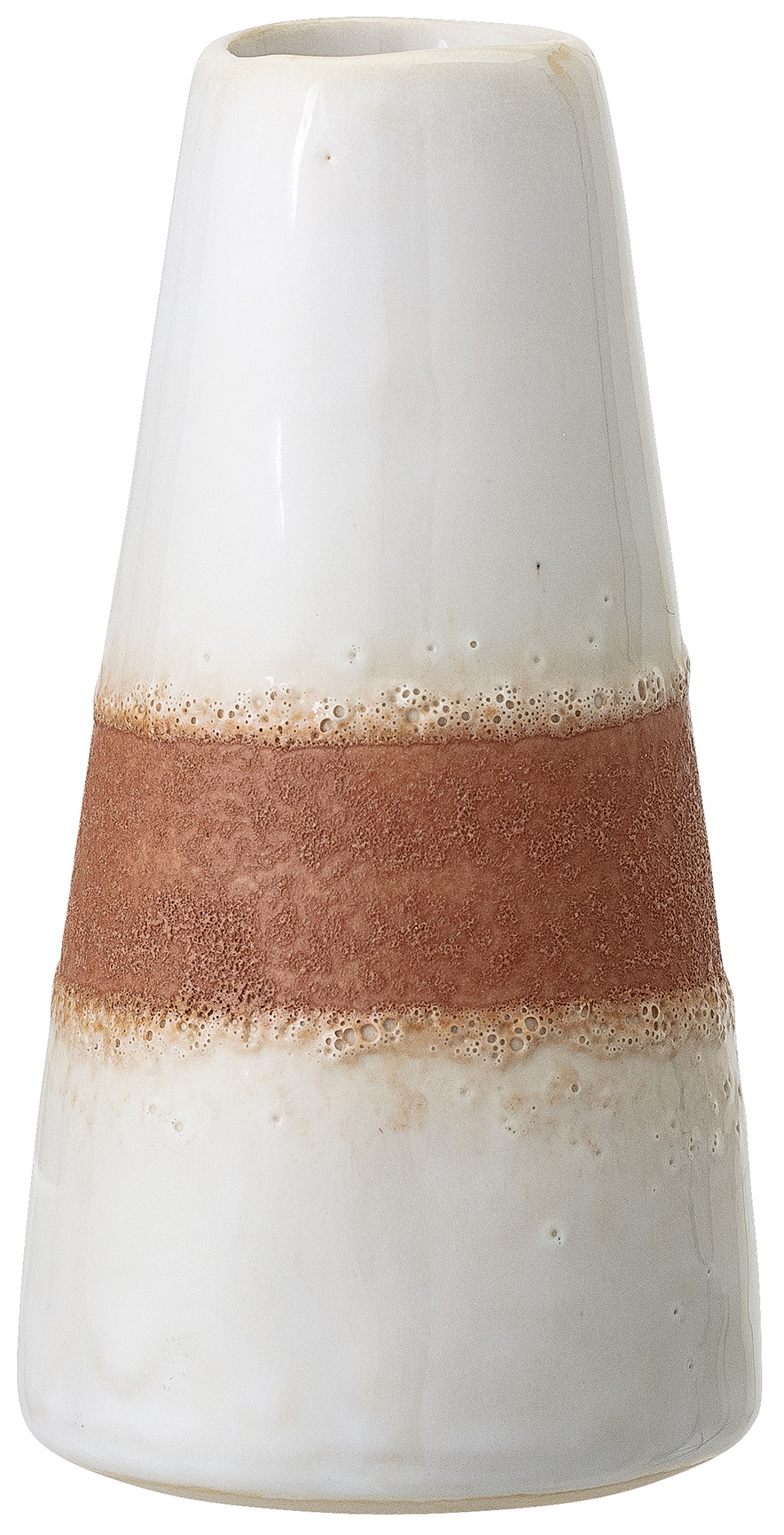 Wazon Papco Ø6x12 cm brązowo-biały  – obraz-1