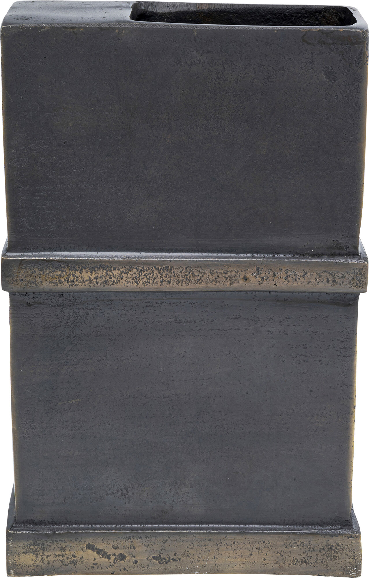 Vaza din aluminiu Paro 17x26 cm maro închis – imagine-1.