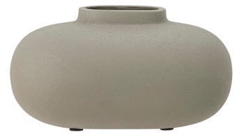 Wazon podłużny jasnoszary z aluminium 17x9 cm – obraz-1