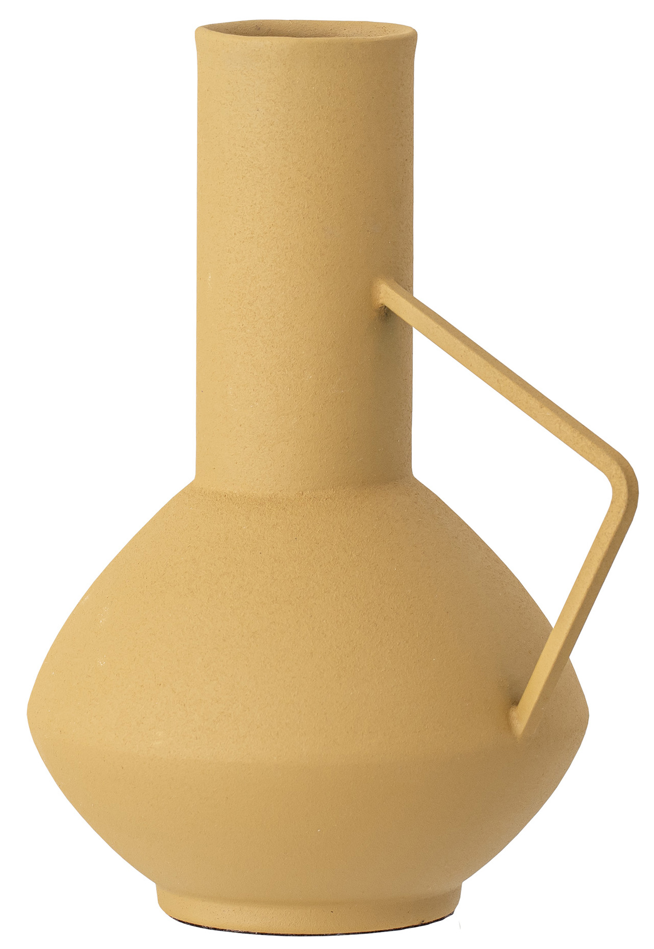 Wazon z żelaza z uchem 17 x 21 cm żółty – obraz-1