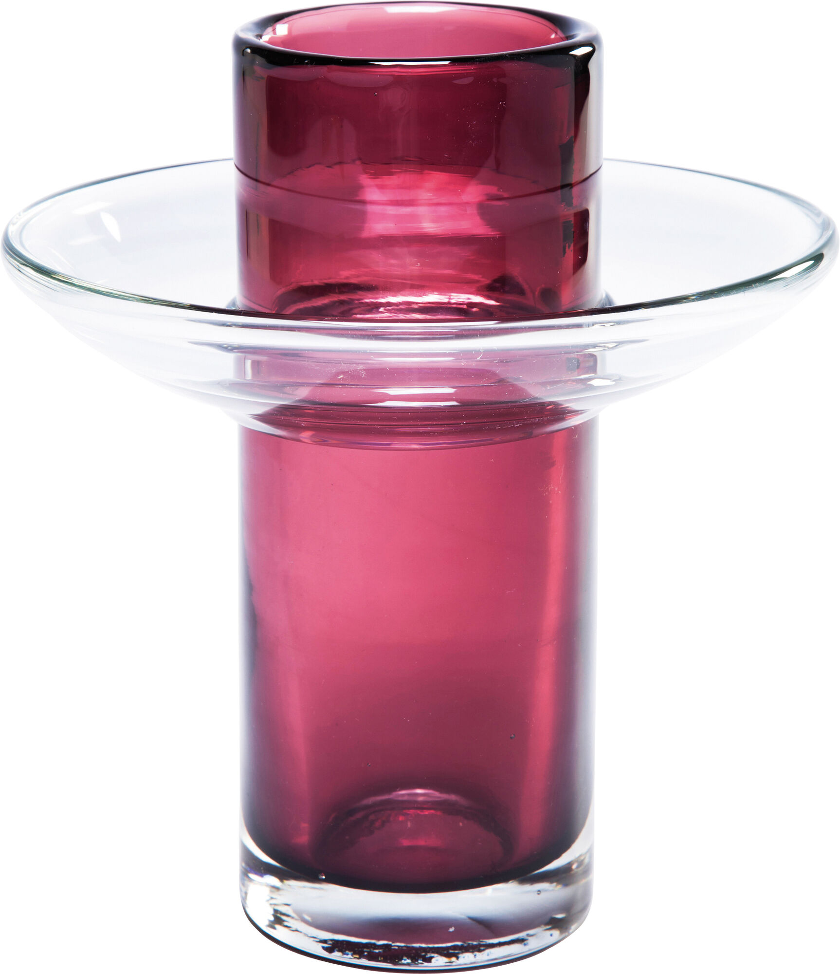 Wazon Ring Purple 17x20 cm fioletowy transparentny – obraz-1