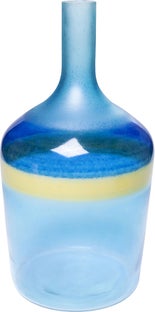 Wazon dekoracyjny niebieski 25x25 cm – obraz-1