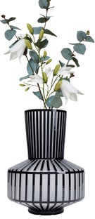 Wazon szklany czarny 31 cm – obraz-1