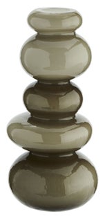 Wazon Round Glass ∅11x24 cm kawowy – obraz-1