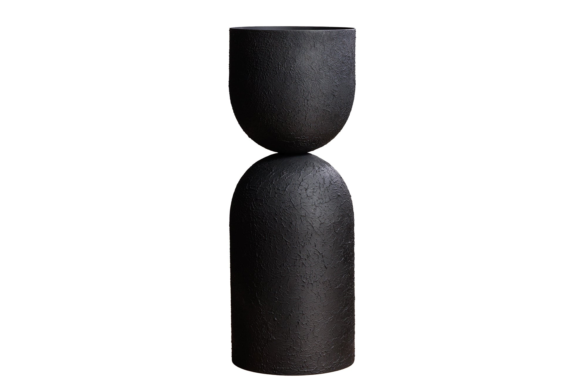 Wazon SANDGLASS XL 70cm żelazo czarne – grafika-1.